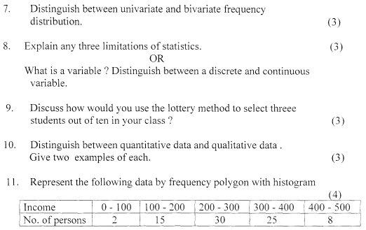 CBSE Class 11 Economics Question Paper Set M